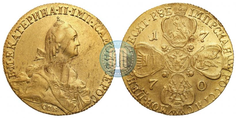 Фото 10 рублей 1770 года СПБ 