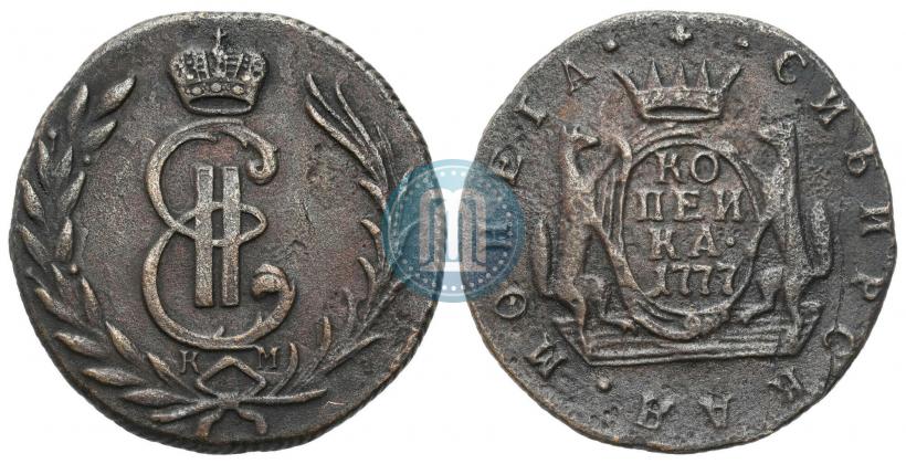 Picture 1 kopeck 1777 year КМ 