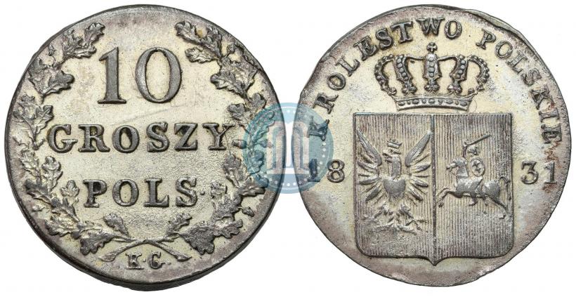 Picture 10 groszy 1831 year KG "Polish uprising"