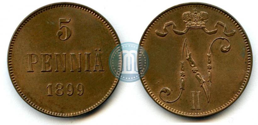 Фото 5 пенни 1899 года  