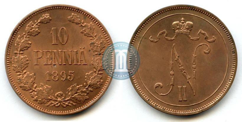 Picture 10 pennia 1895 year  