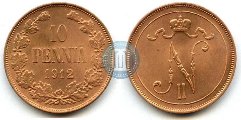 Picture 10 pennia 1912 year  