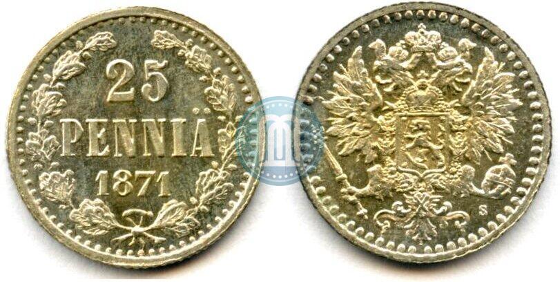Picture 25 pennia 1871 year S 