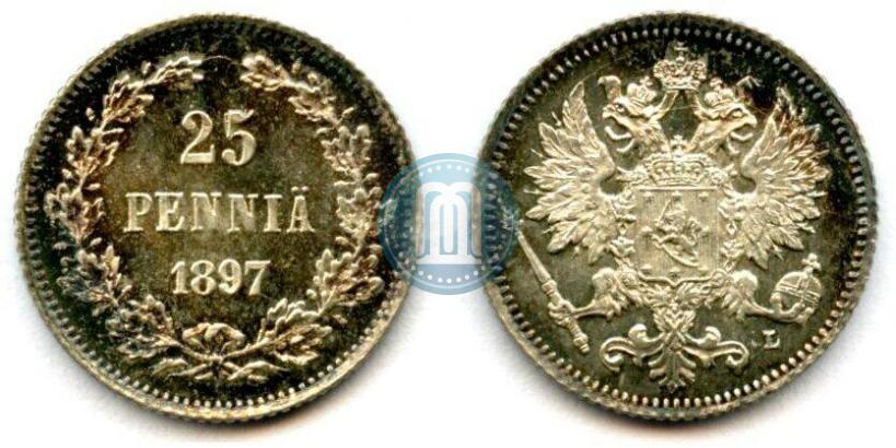 Picture 25 pennia 1897 year L 
