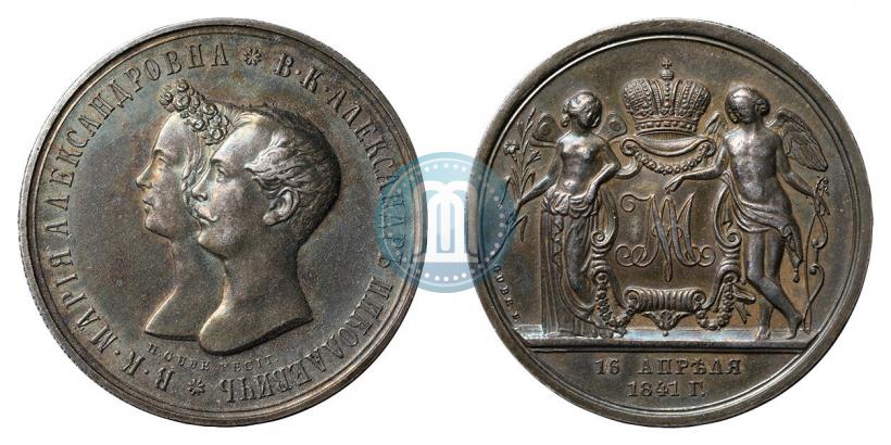 Фото 1 рубль 1841 года СПБ-НГ "В память бракосочетания наследника престола"