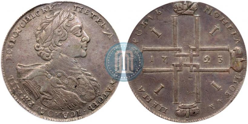 Фото 1 рубль 1723 года OK "Портрет в горностаевой мантии"