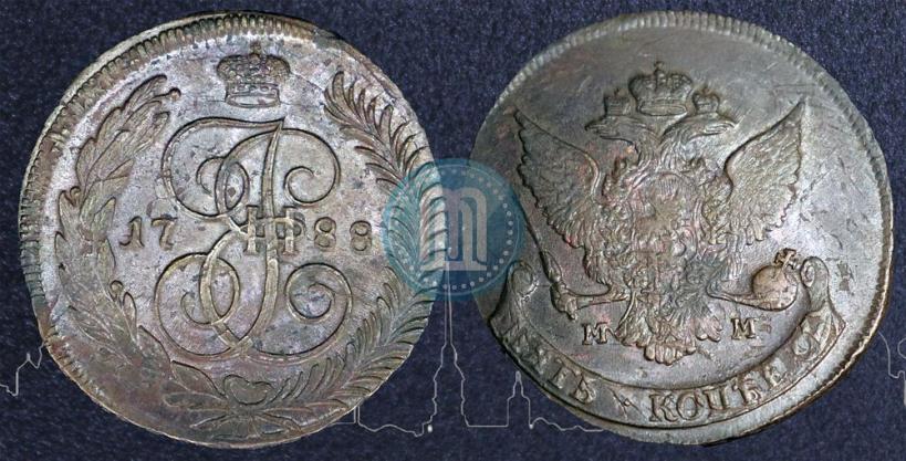 Picture 5 kopecks 1788 year ММ 