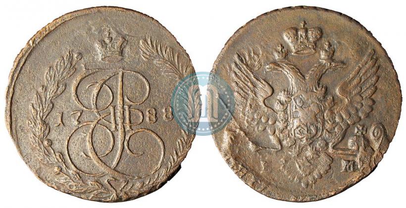 Фото 5 копеек 1788 года ЕМ 