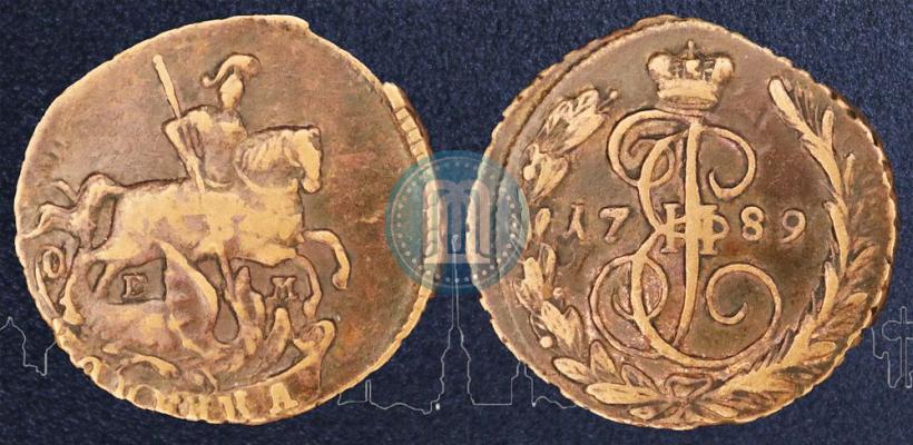 Picture 1 kopeck 1789 year ЕМ 