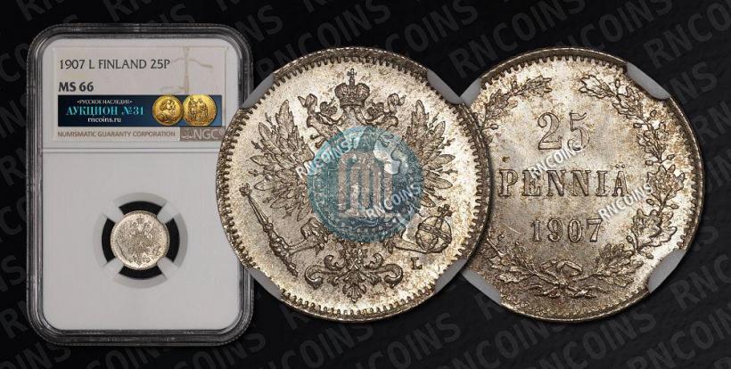 Picture 25 pennia 1907 year L 