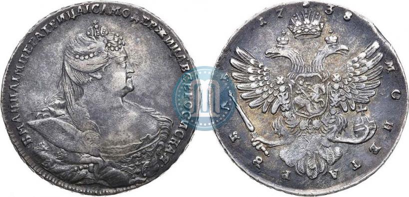 Picture 1 rouble 1737 year  "Moscow type"
