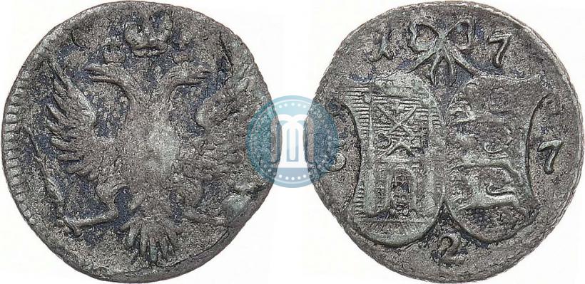 Picture 2 kopecks 1757 year  "For Livonia"