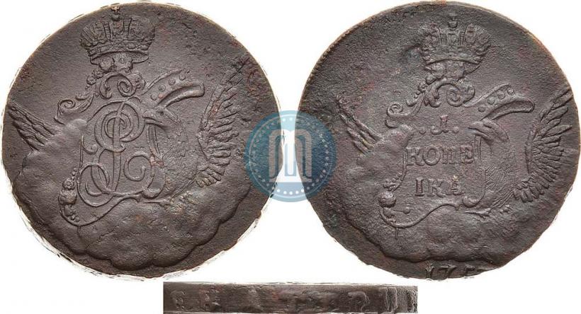 Фото 1 копейка 1757 года  