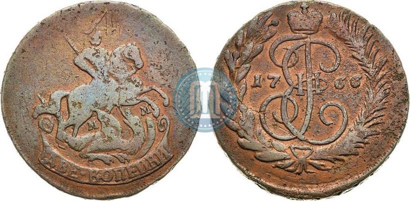 Picture 2 kopecks 1766 year ММ 