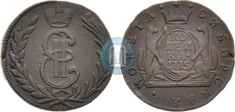 Фото 1 копейка 1775 года КМ 