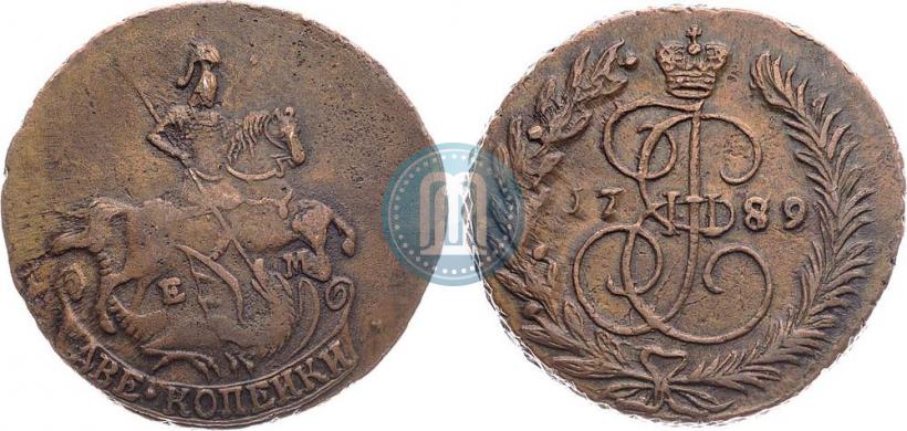 Фото 2 копейки 1789 года ЕМ 