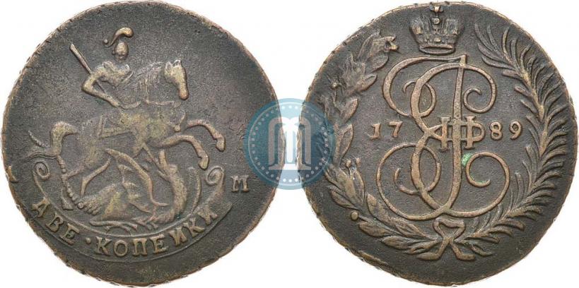 Picture 2 kopecks 1789 year АМ 