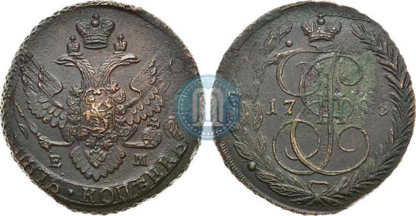 Фото 5 копеек 1796 года ЕМ "Павловский перечекан"