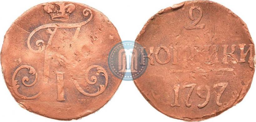 Picture 2 kopecks 1797 year  