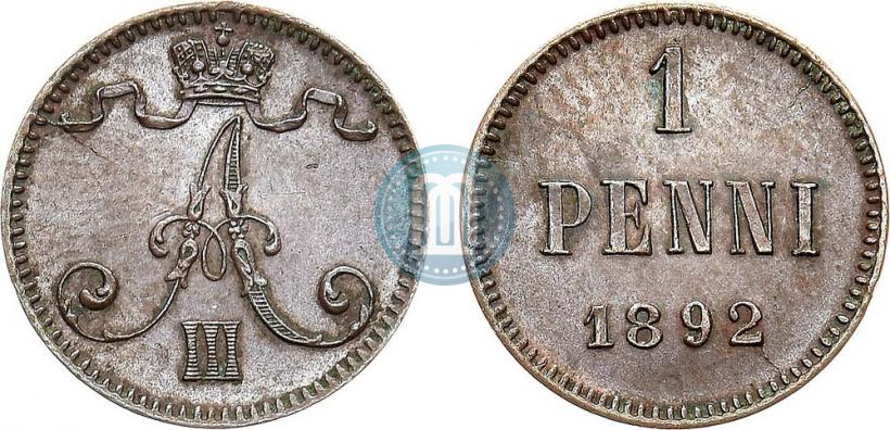 Фото 1 пенни 1892 года  