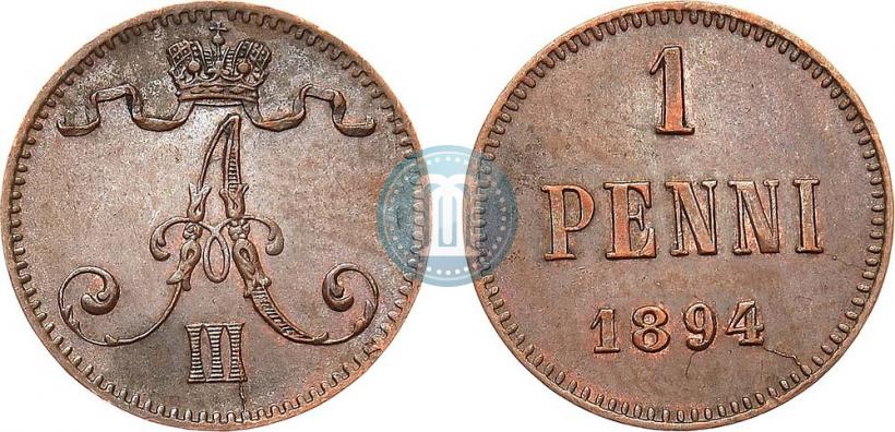Фото 1 пенни 1894 года  