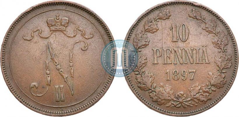 Фото 10 пенни 1897 года  