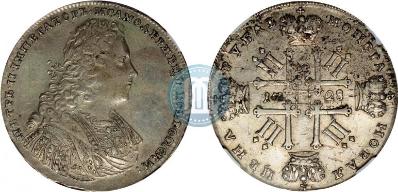 Фото 1 рубль 1728 года  "Тип 1728"