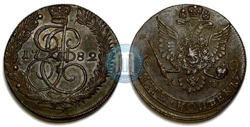 Picture 5 kopecks 1782 year КМ 
