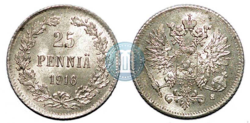 Фото 25 пенни 1916 года S 