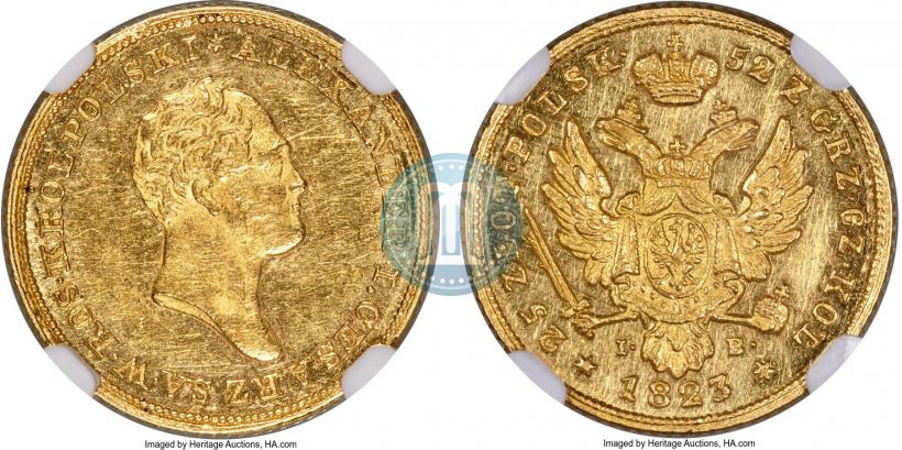 Picture 25 złotych 1823 year IB 