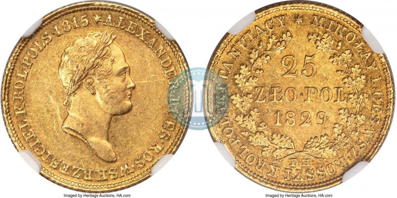 Picture 25 złotych 1829 year FH 