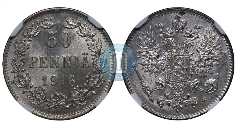 Фото 50 пенни 1916 года S 