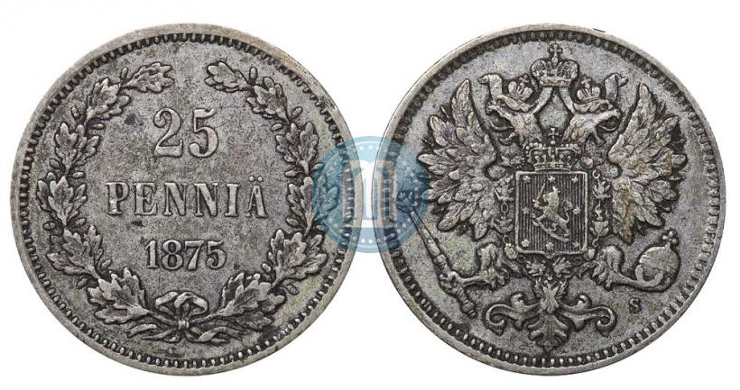 Picture 25 pennia 1875 year S 