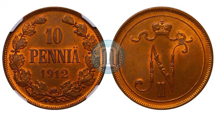 Picture 10 pennia 1912 year  