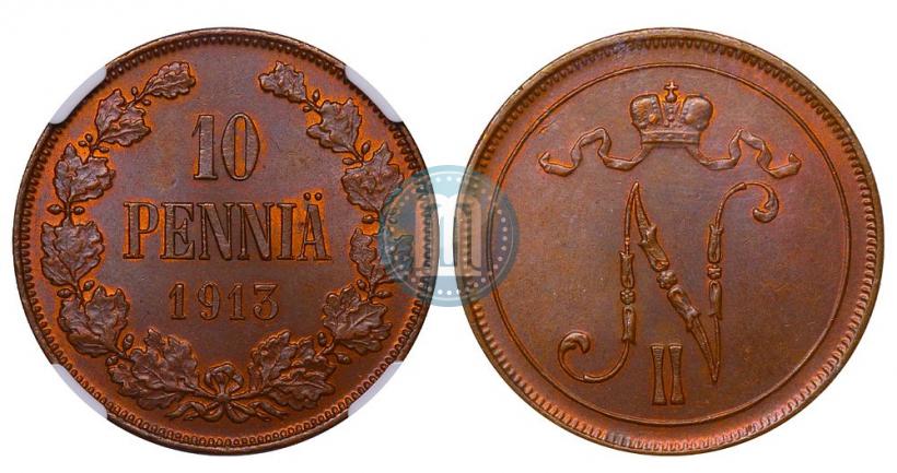 Picture 10 pennia 1913 year  