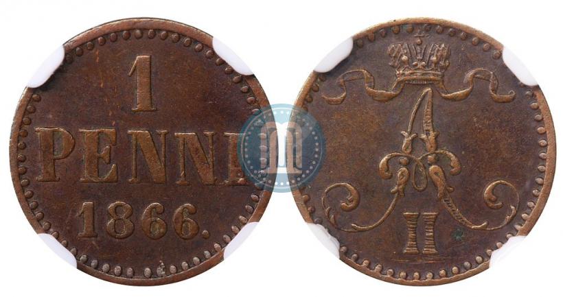 Picture 1 penni 1866 year  