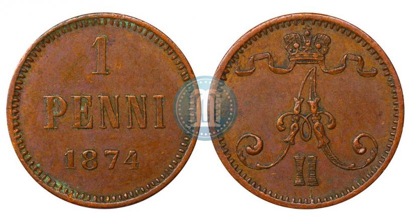 Picture 1 penni 1874 year  