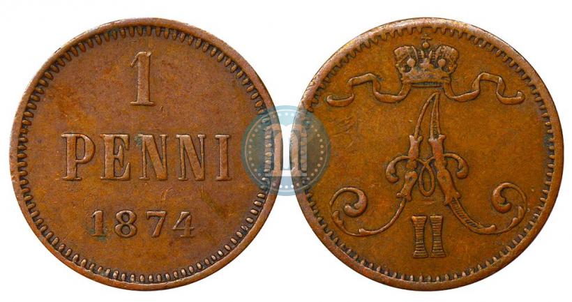 Picture 1 penni 1874 year  