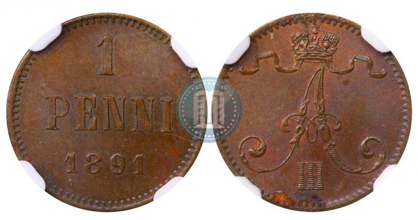 Picture 1 penni 1891 year  