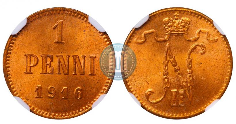 Фото 1 пенни 1916 года  