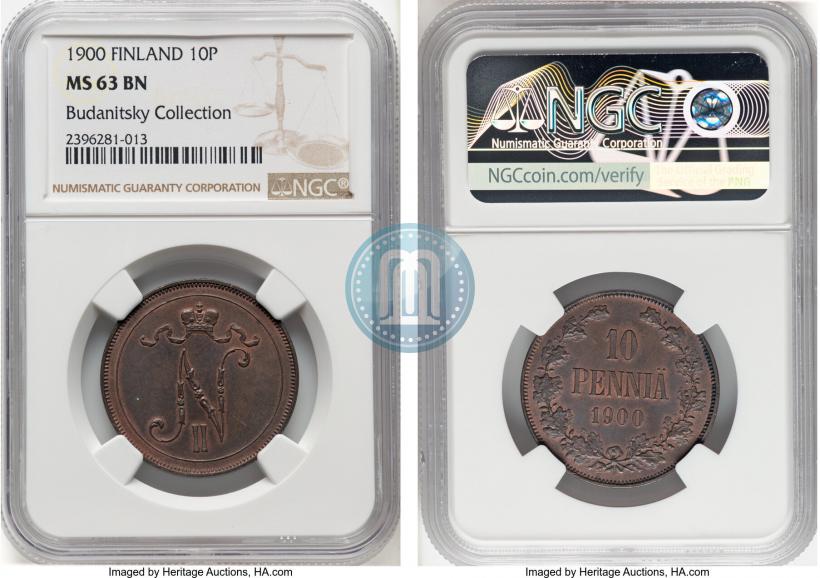 Picture 10 pennia 1900 year  