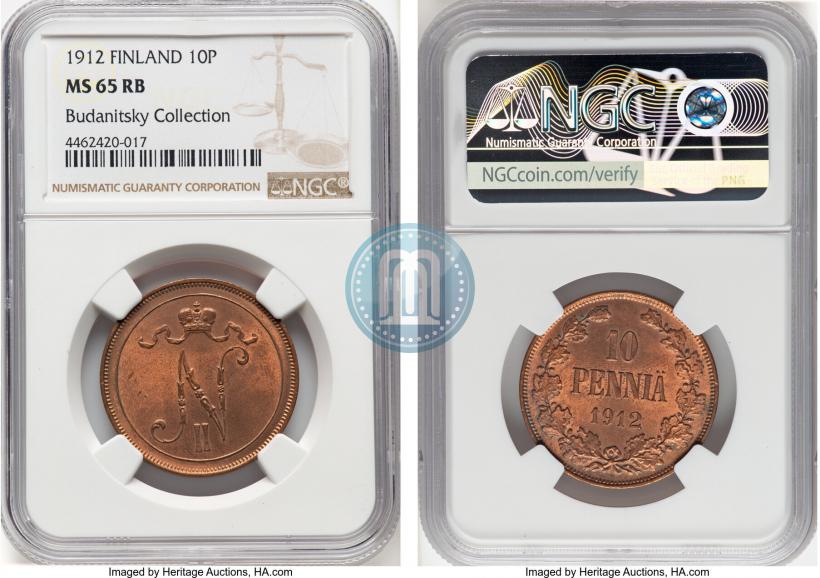 Picture 10 pennia 1912 year  