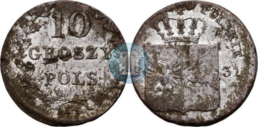 Picture 10 groszy 1831 year KG "Polish uprising"