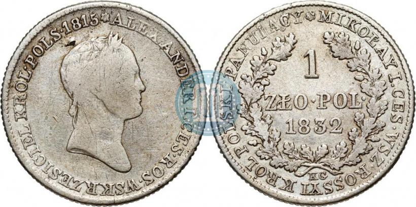Picture 1 złoty 1832 year KG 