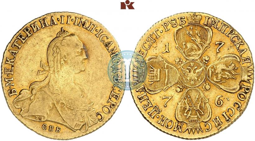 Picture 10 roubles 1776 year СПБ 