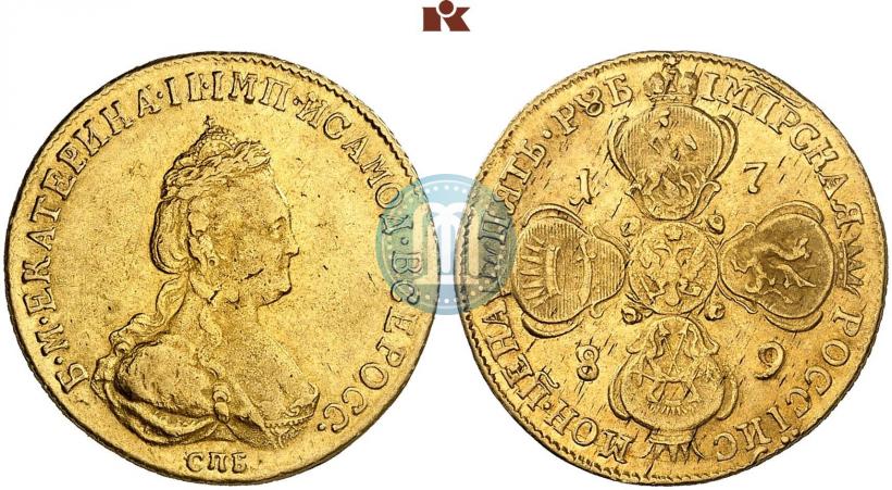 Picture 5 roubles 1789 year СПБ 