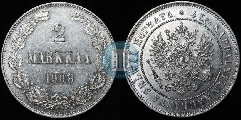 Picture 2 markkaa 1908 year L 
