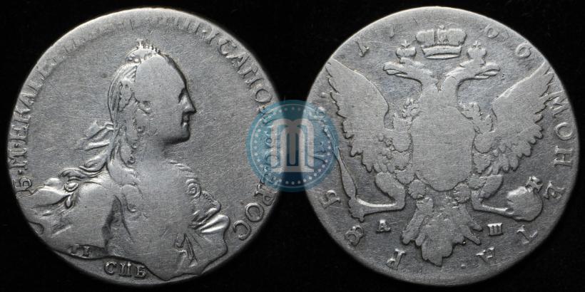 Picture 1 rouble 1766 year СПБ-АШ-Т.I. 