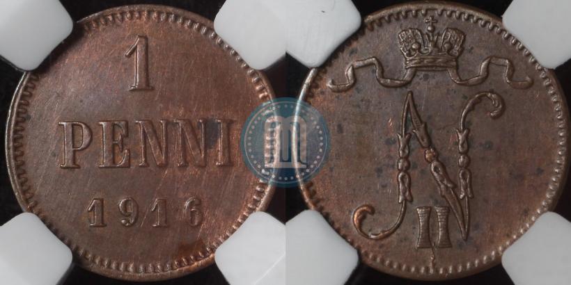 Фото 1 пенни 1916 года  