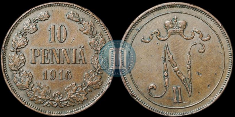 Фото 10 пенни 1916 года  